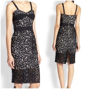 Milly Black Lace Bustier Dress 6